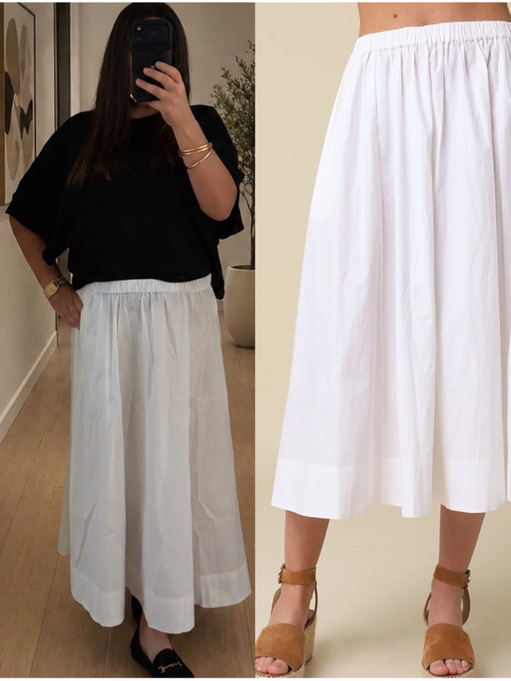 White Poplin Skirt - Picture 2 of 6